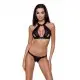 Комплект белья Passion Exclusive MIRAJANE SET L/XL, black, поддерживающий лиф-топ и трусики