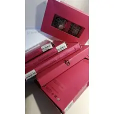 Накладки-сердечки на соски со стразами Obsessive A750 nipple covers, черные (мятая упаковка!!!)