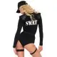 Костюм эротического спецназа Leg Avenue SWAT Team Babe L, боди, пояс, подвязки, игрушечная рация, ке
