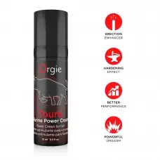 Крем для усиления эрекции Orgie Touro Power Cream, 15 мл, с таурином, гинкго и корнем женьшеня