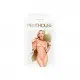 Боди Penthouse Scandalous XL Red, крупная сетка, высокий воротник, длинные рукава