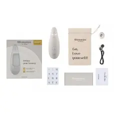 Вакуумный клиторальный стимулятор Womanizer Premium 2 - Grey, функции Autopilot и Smart Silence