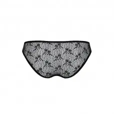 Трусики-сліпи з мереживною сіточкою Passion DINA THONG S/M, black