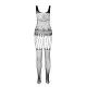 Бодистокинг Passion ECO BS001 One Size black, с доступом, имитация подвязок, флористический декор