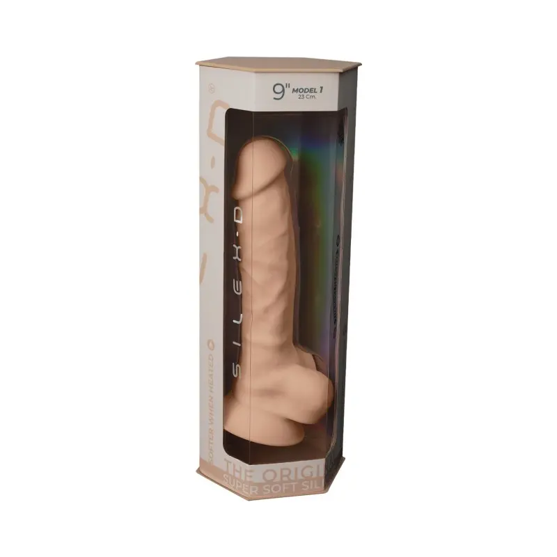 Фаллоимитатор SilexD Tomas Flesh (MODEL 1 size 9in), двухслойный, силикон+Silexpan, диаметр 4,9см