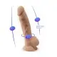 Фаллоимитатор SilexD Tomas Flesh (MODEL 1 size 9in), двухслойный, силикон+Silexpan, диаметр 4,9см