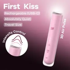 Вакуумний стимулятор Satisfyer First Kiss, технологія 3D Air Pulse, 30 режимів, подвійний силікон