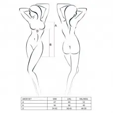 Костюм медсестры Passion AKKIE SET L/XL, white, сорочка, трусики, шапочка