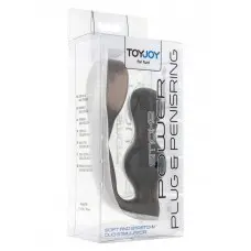 Toy Joy Manpower Plug & Penisring - Анальна пробка з ерекційним кільцем, 11.5х4 см (сірий)