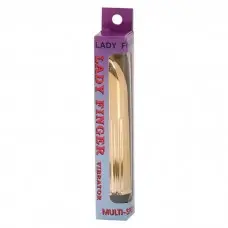 Seven Creations Ladyfinger Gold - Вібратор пластиковий, 13Х2,5 см