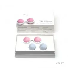Lelo Luna Beads Mini - вагінальні кульки, 3 см (рожевий з блакитним)
