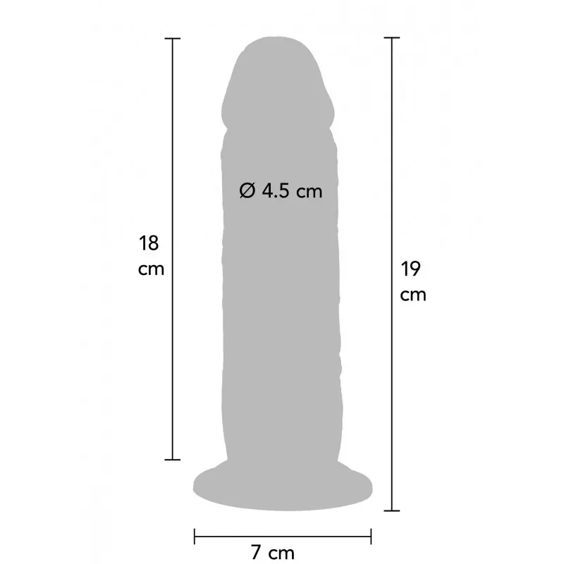 Фаллоимитатор Get Real Skin Foreskin Dildo, 19 см