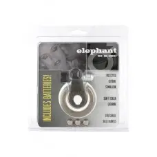 Seven Creations Cock & Ball Ring Elephant - двойное виброкольцо со слоником, 9х1.5 см (черный)