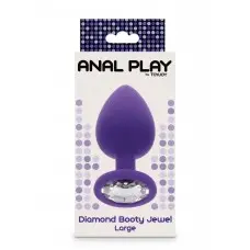 Toy Joy Large Diamond Booty Jewel - Пробка анальная, 9х4 см (фиолетовая)