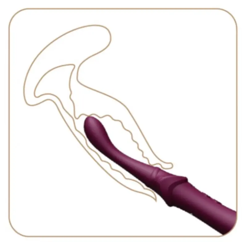 Zalo Bess Pin Point Vibrator - Изысканный вибратор для клитора с насадками, 22х3.3 см (фиолетовый)