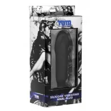 Tom of Finland Silicone Vibrating Anal Plug - Вибропробка, 15,2х3,8 см (черный)