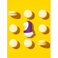 Містер Факер Pinguino - 2в1 вакуумний стимулятор із рухомим язичком, 9.4x6.2 см (фіолетовий)