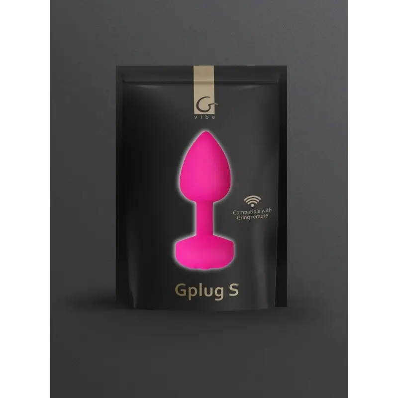 Gvibe Gplug Small - Інноваційна маленька дизайнерська пробка з вібрацією, 8х2.8 см (рожева)