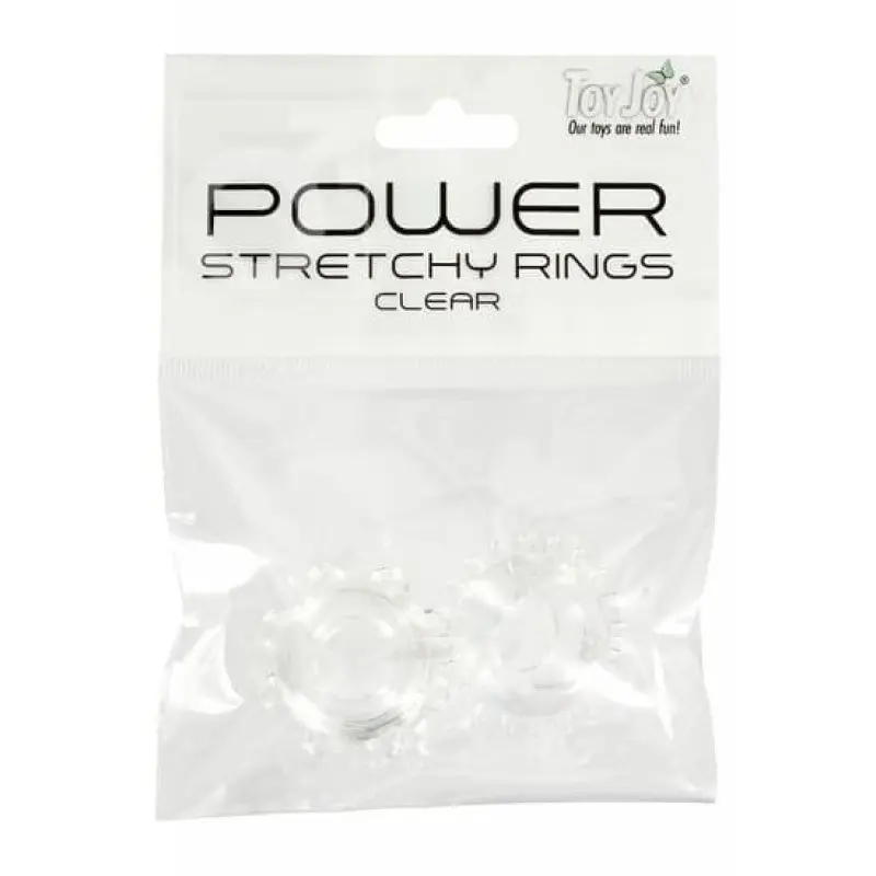 Эрекционные кольца Power Stretchy, 2 шт (белый)