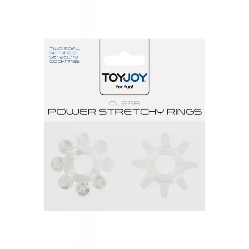 Эрекционные кольца Power Stretchy, 2 шт (белый)