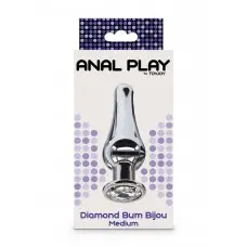Toy Joy Medium Diamond Bum Bijou - Анальная пробка, 9х3.3 см