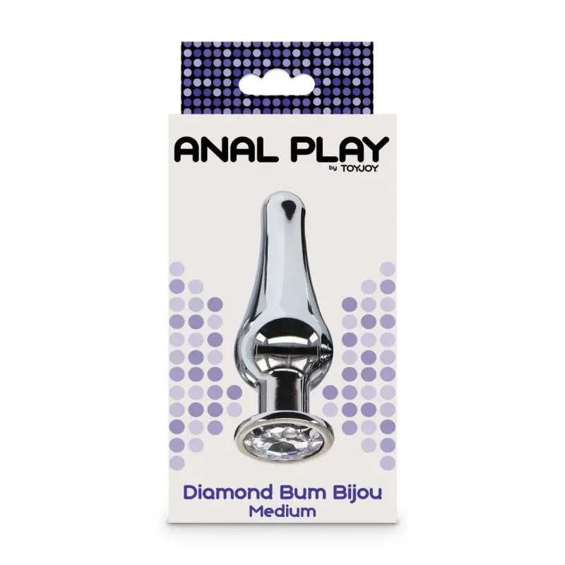 Toy Joy Medium Diamond Bum Bijou - Анальна пробка, 9х3.3 см