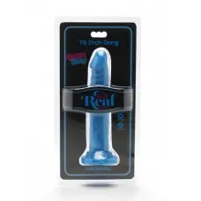 Get Real Happy Dicks Dong 7.5 Inch - Реалистичный фаллоимитатор с присоской, 19х3,5 см (голубой)