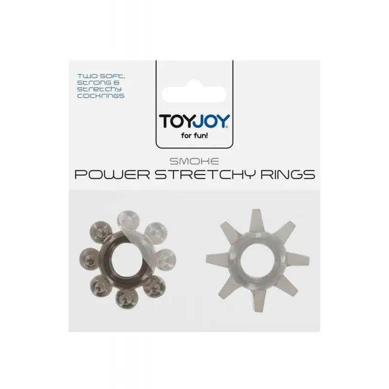 Эрекционные кольца Power Stretchy, 2 шт (белый)