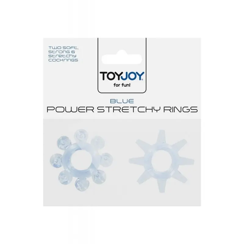 Эрекционные кольца Power Stretchy, 2 шт (белый)
