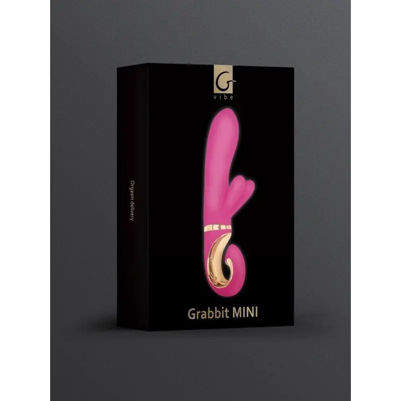 Gvibe Grabbit Mini - Уменьшенный вибратор для клитора и точки G с тремя моторами, 12.5х3.2 см (розовый)