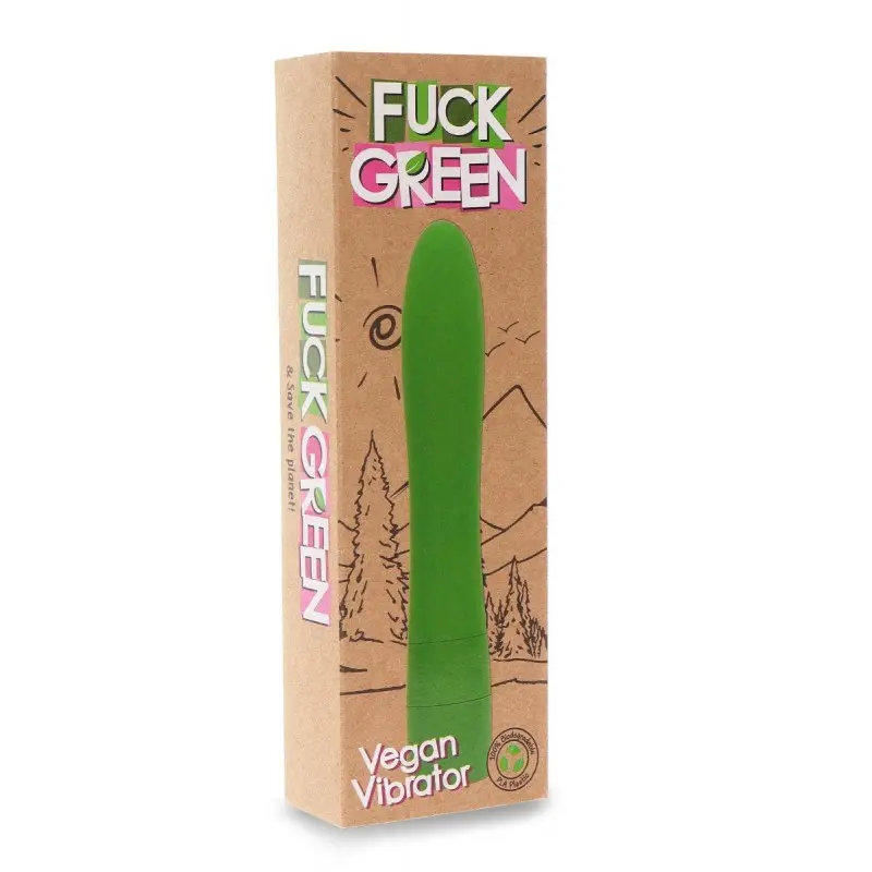 Fuck Green Vegan Vibrator - Вибратор, 17 см (зеленый)