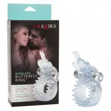 CalExotics Butterfly Beauty Orgasm Ring - виброкольцо с бабочкой, 8х3.2 см (прозрачный)