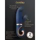 Gvibe Gentley Caribbean Blue - вібратор кролик для стимуляції точки G і клітора з 2 моторами, 19.9х4.2 см (синій)