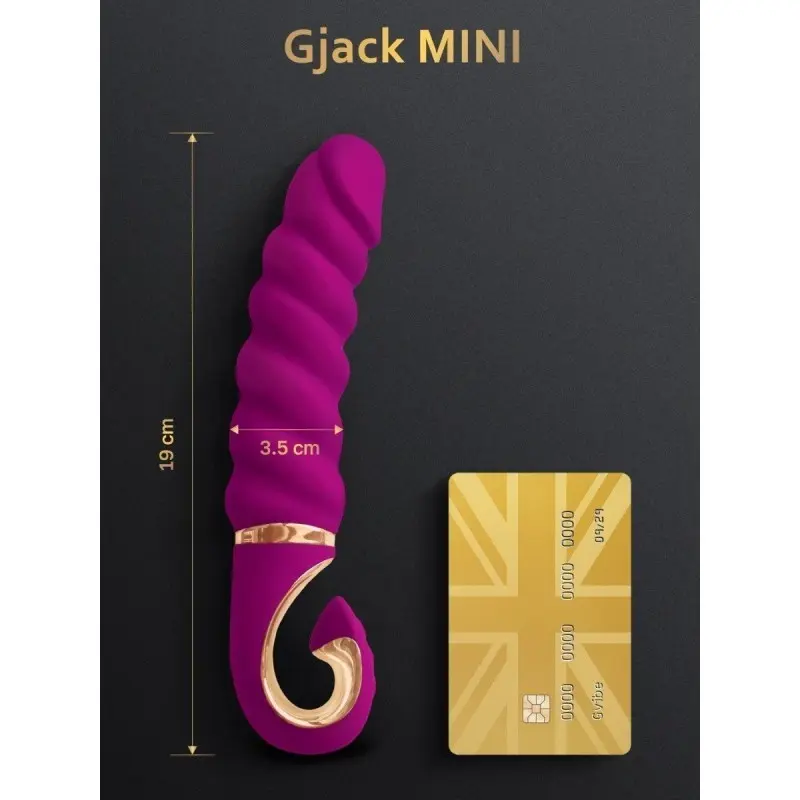 Gvibe Gjack Mini - Анатомический витой вибратор, 19х3.5 см (фиолетовый)
