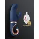 Gvibe Gentley Caribbean Blue - вібратор кролик для стимуляції точки G і клітора з 2 моторами, 19.9х4.2 см (синій)