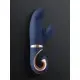 Gvibe Gentley Caribbean Blue - вібратор кролик для стимуляції точки G і клітора з 2 моторами, 19.9х4.2 см (синій)