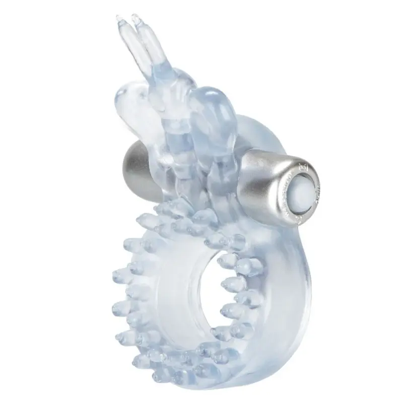 CalExotics Butterfly Beauty Orgasm Ring - віброкільце з метеликом, 8х3.2 см (прозорий)