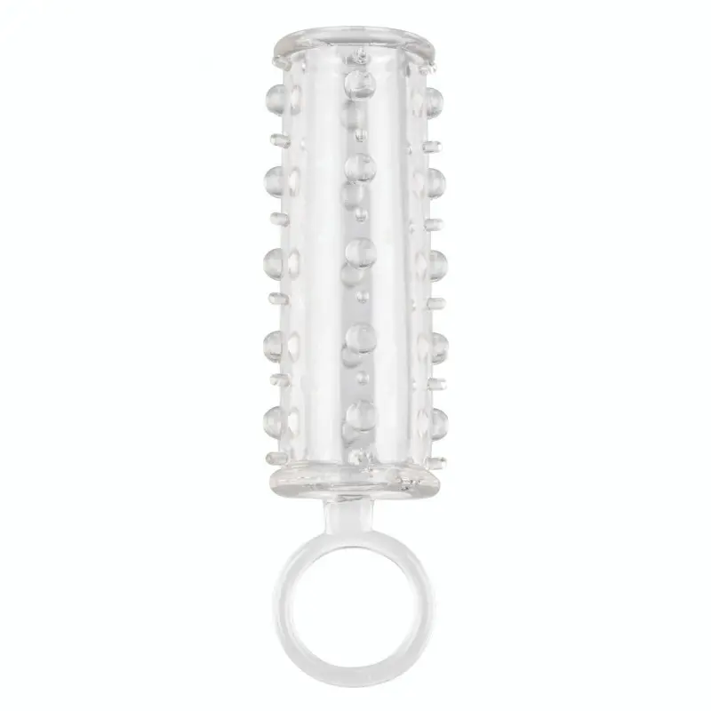 CalExotics Sensation Enhancer - рельефная насадка с открытой головкой, 11,5х2,5 см (прозрачный)
