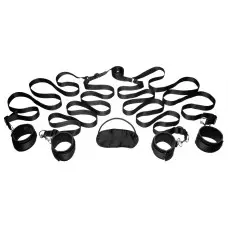 Frisky Bedroom Restraint Kit - Фіксатори з манжетами на ліжко (чорний)