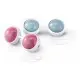 Lelo Luna Beads - вагінальні кульки зі зміщеним центром ваги, 3,5 см (рожевий з блакитним)