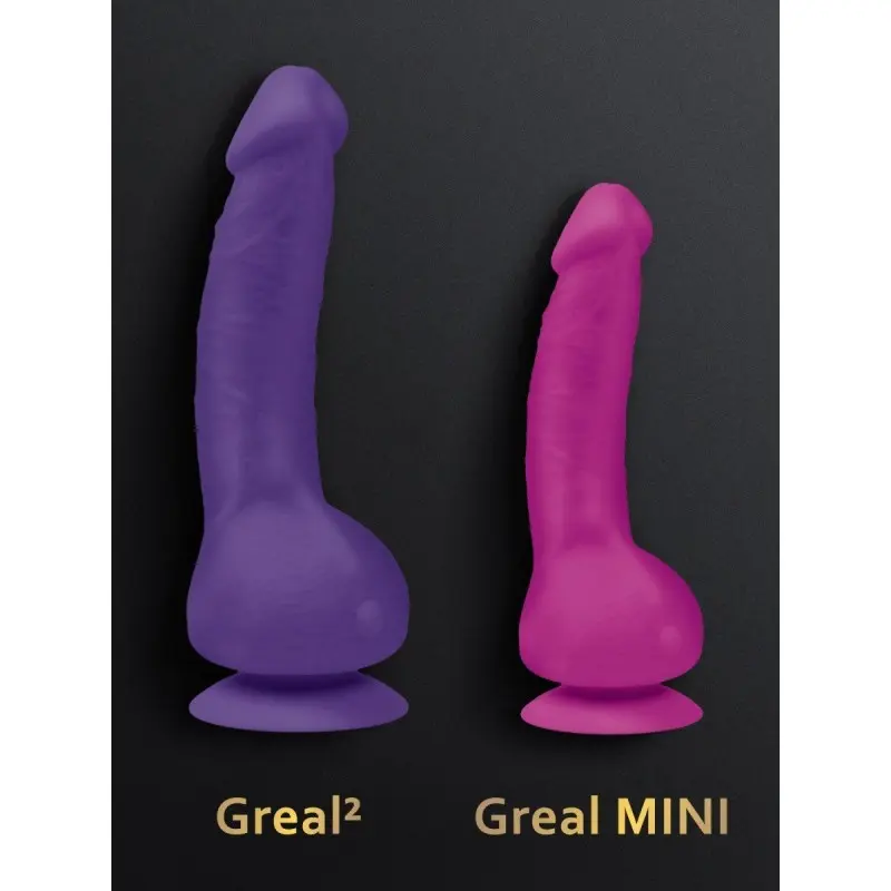 Gvibe Greal Mini - Міні-версія реалістичного вібратора з Bioskin, 13х3,2 см (фуксія)