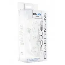 Toy Joy Manpower Plug & Penisring - Анальна пробка з ерекційним кільцем, 11.5х4 см (прозорий)