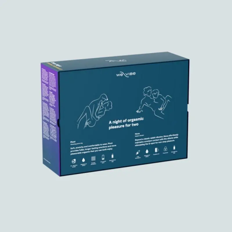We-Vibe Date Night Set + Лубрикант 50 мл - Набір для пар, ерекційне кільце We-Vibe Pivot і вібратор Nova 2