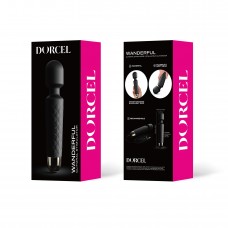 Мінівібромасажер Dorcel Wand Wanderful Black потужний, водонепроникний, 18 режимів роботи