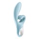 Вибратор-кролик Satisfyer Touch Me Blue, двойной отросток, 3 мощных мотора