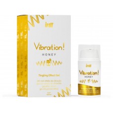 Рідкий вібратор Intt Vibration Honey (15 мл), густий гель, дуже смачний, діє до 30 хвилин