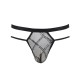 Чоловічі прозорі стринги Passion 029 THONG COLLIN XXL/XXXL Black, сітка