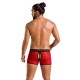 Мужские прозрачные боксеры Passion 046 SHORT PARKER S/M Red, сетка, под леопард