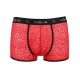 Мужские прозрачные боксеры Passion 046 SHORT PARKER S/M Red, сетка, под леопард