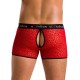 Чоловічі прозорі боксери Passion 046 SHORT PARKER S/M Red, сітка, під леопард